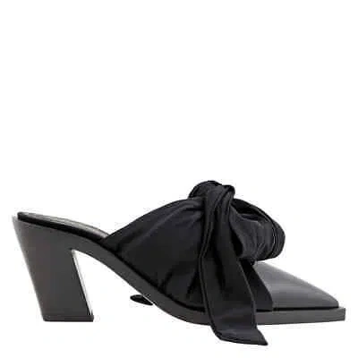 Pre-owned Burberry Black Synthetic Tillington Ankle-wrap Mules