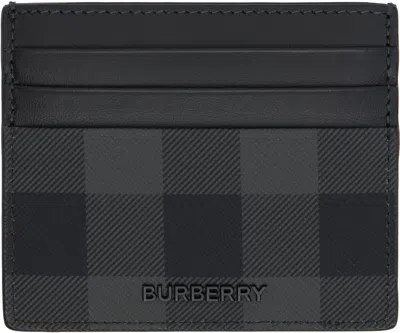 Burberry Black Tall Check Card Holder