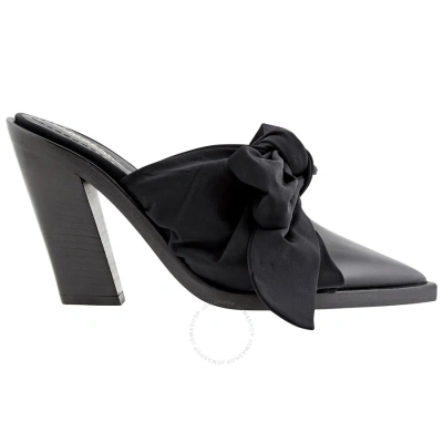 Burberry Black Tillington Ankle-wrap Point-toe Mules