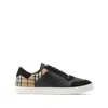 Burberry Stevie Vintage Check Low-top Sneakers In Black