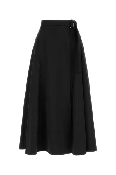 Burberry Black Twill Skirt