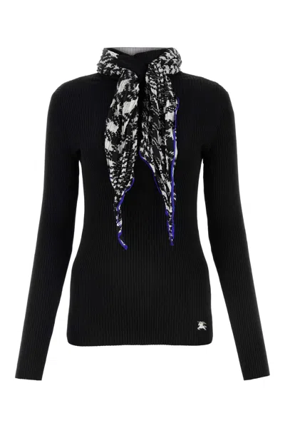 Burberry Black Viscose Blend Sweater