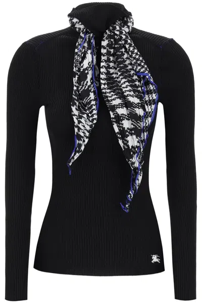 Burberry Black Viscose Blend Sweater
