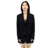 Burberry Black Waistcoat Wool Tailored Jacket In Black