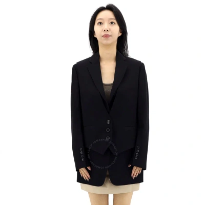 Burberry Black Waistcoat Wool Tailored Jacket