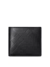 Burberry Embossed Check Slim Bifold Wallet In Black