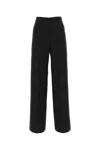 Burberry Woman Black Wool Blend Wide-leg Pant In Black