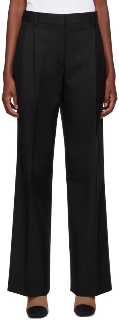 Burberry Black Wide-leg Trousers