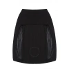 Burberry Black Wool And Crepe Off-the-shoulder Dress In Black