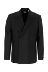 BURBERRY BLACK WOOL BLEND BLAZER