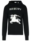 Burberry Cotton Sweater With Ekd Embroidery In Black