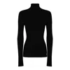 Burberry Fitted Black Sweater With High Neck In Black