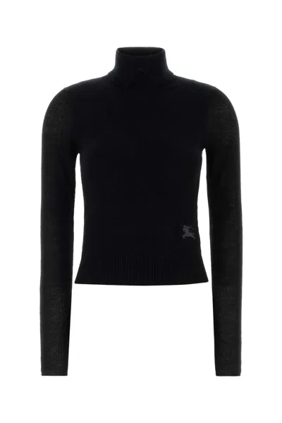 Burberry Solid-colored Knit Turtleneck In Black