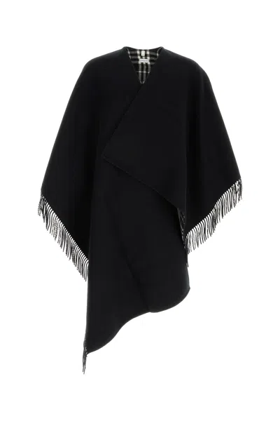 Burberry Black Wool Cape