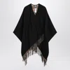 Burberry Cape With Check Pattern In Black