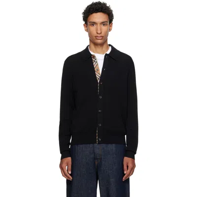 Burberry Black Wool Cardigan