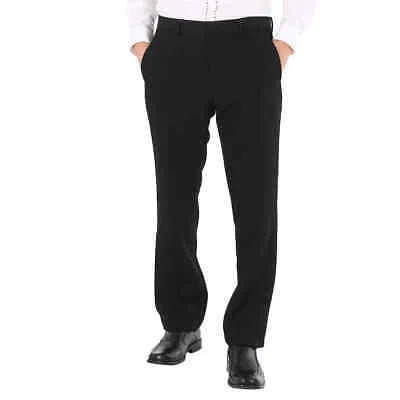 Pre-owned Burberry Black Wool Classic Fit Tailored Trousers