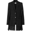 BURBERRY BURBERRY BLACK WOOL LOGO PANEL DETAIL TAILORED JACKET