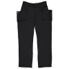 BURBERRY BURBERRY BLACK WOOL MOHAIR PRESS STUD DETAIL TROUSERS