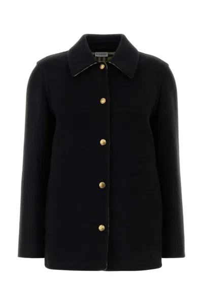 BURBERRY BLACK WOOL OVERSIZE SHIRT