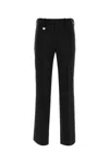 Burberry Suit Pants In Navy Blue Wool. Straight-leg Cut. Zippered Closure And Belt Clip.