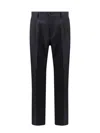 Burberry Black Wool Pant In Black