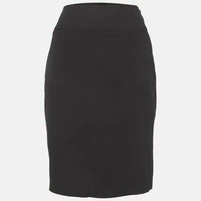 Pre-owned Burberry Black Wool Pencil Skirt M