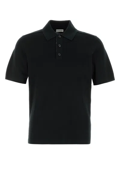 Burberry Black Wool Polo Shirt