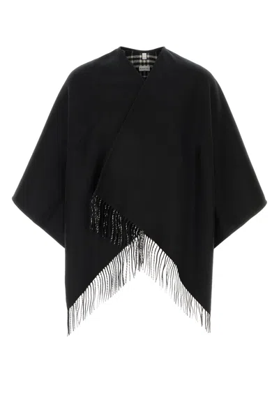Burberry Black Wool Reversible Cape