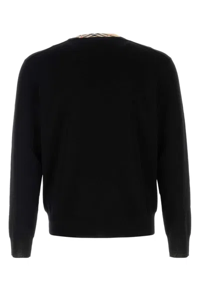 Burberry Black Wool Sweaters