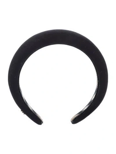 Pre-owned Burberry Black Woven Headband