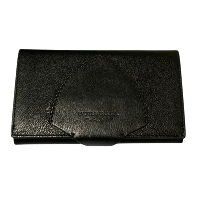 Pre-owned Burberry Black Yellow Long Wallet (bi-fold) () In Multi