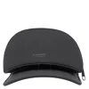 Burberry Black Zip Detail Visor Hat In Black