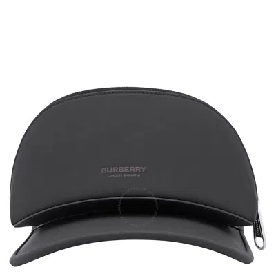 Burberry Black Zip Detail Visor Hat