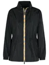 Burberry 'blackpool' Black Polyamide Raincoat Women In Black