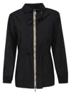 Burberry Polyamide Jacket With Classic Collar In Black
