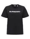 Burberry Black T-shirt With Bold Logo Design In Blackwhite