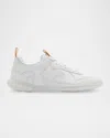 Burberry Blade Check Leather Trainer Sneakers In White