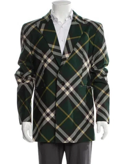 Pre-owned Burberry Blazer In Green