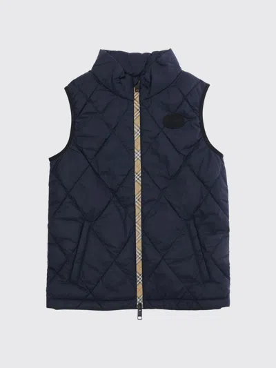 Burberry Blazer Kids Color Blue In Brown