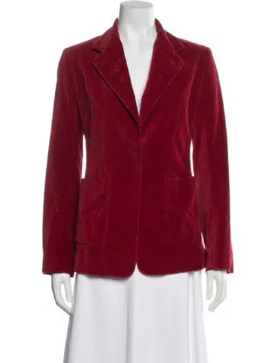 Pre-owned Burberry Blazer In Red