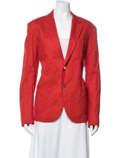 Pre-owned Burberry Blazer In Red