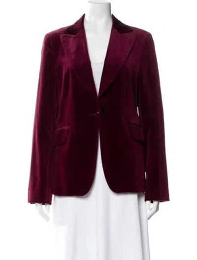 Pre-owned Burberry Blazer W/ Tags In Burgundy