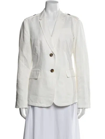 Pre-owned Burberry Blazer In White