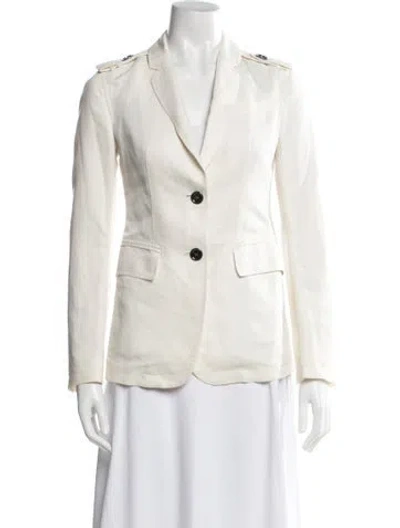 Pre-owned Burberry Blazer In White