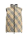Burberry Reversible Check Nylon Puffer Gilet In Multicolour