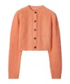 Burberry Blended Knitted Cardigan In Pink