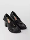 Burberry Cadet Black Leather Loafers With Heel Women