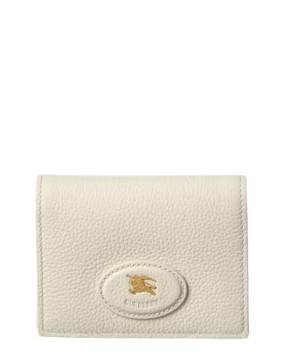 Burberry Bloomsbury Folding Leather Card Case In White