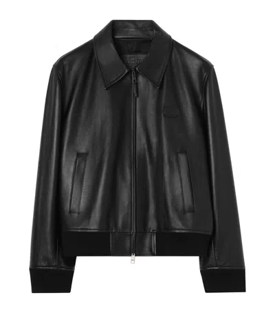 Burberry Bloomsbury Leather Jacket In Black